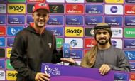 Alex Hales receiving an award (Image Courtesy: X/International League T20)